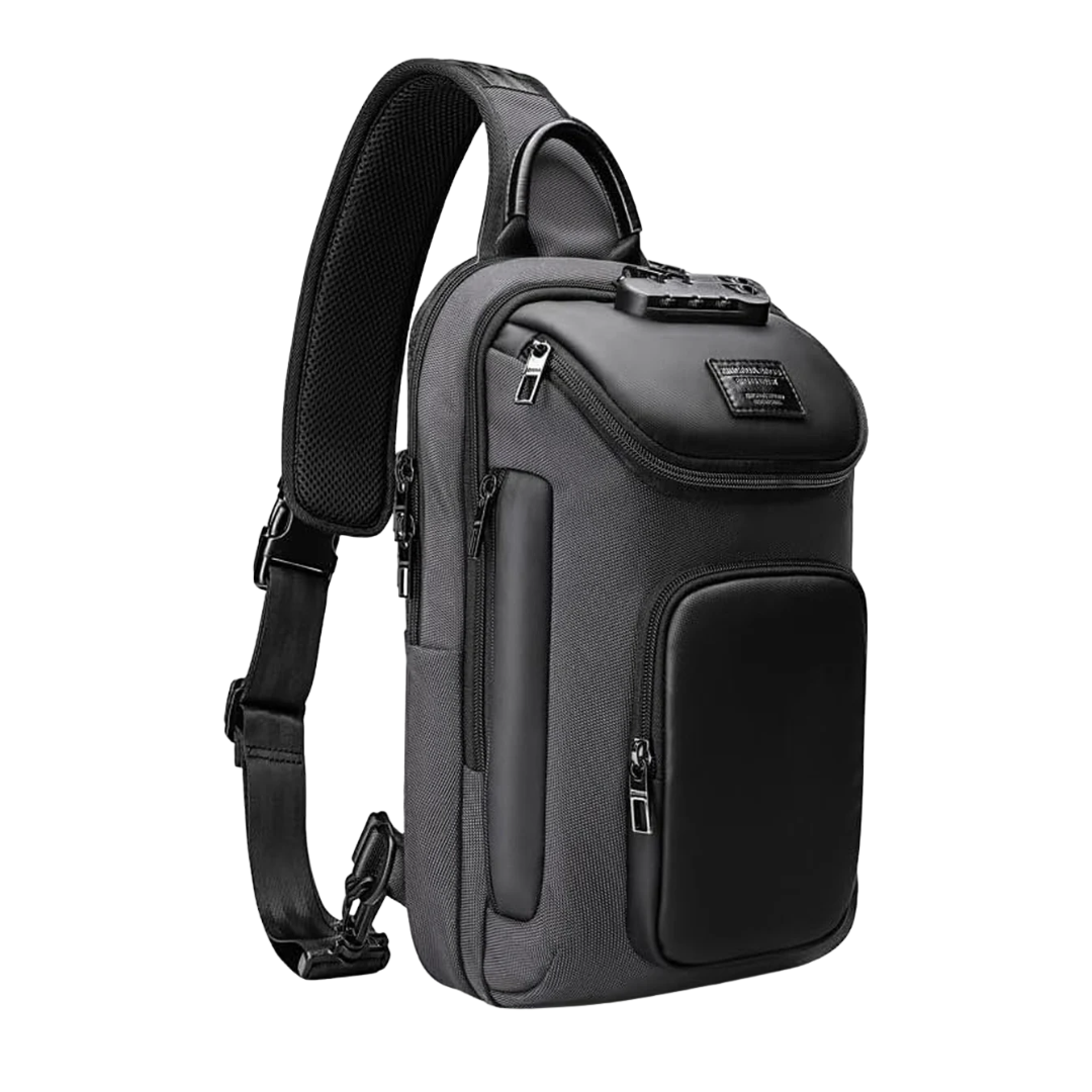 Sling Backpack Sling Bag Crossbody Backpack Shoulder Casual Daypack Rucksack for Men (Gray)