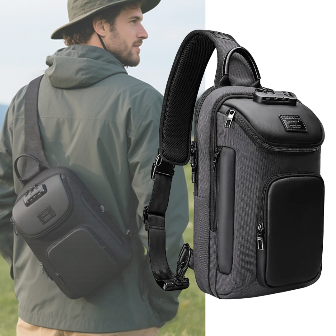 Sling Backpack Sling Bag Crossbody Backpack Shoulder Casual Daypack Rucksack for Men (Gray)