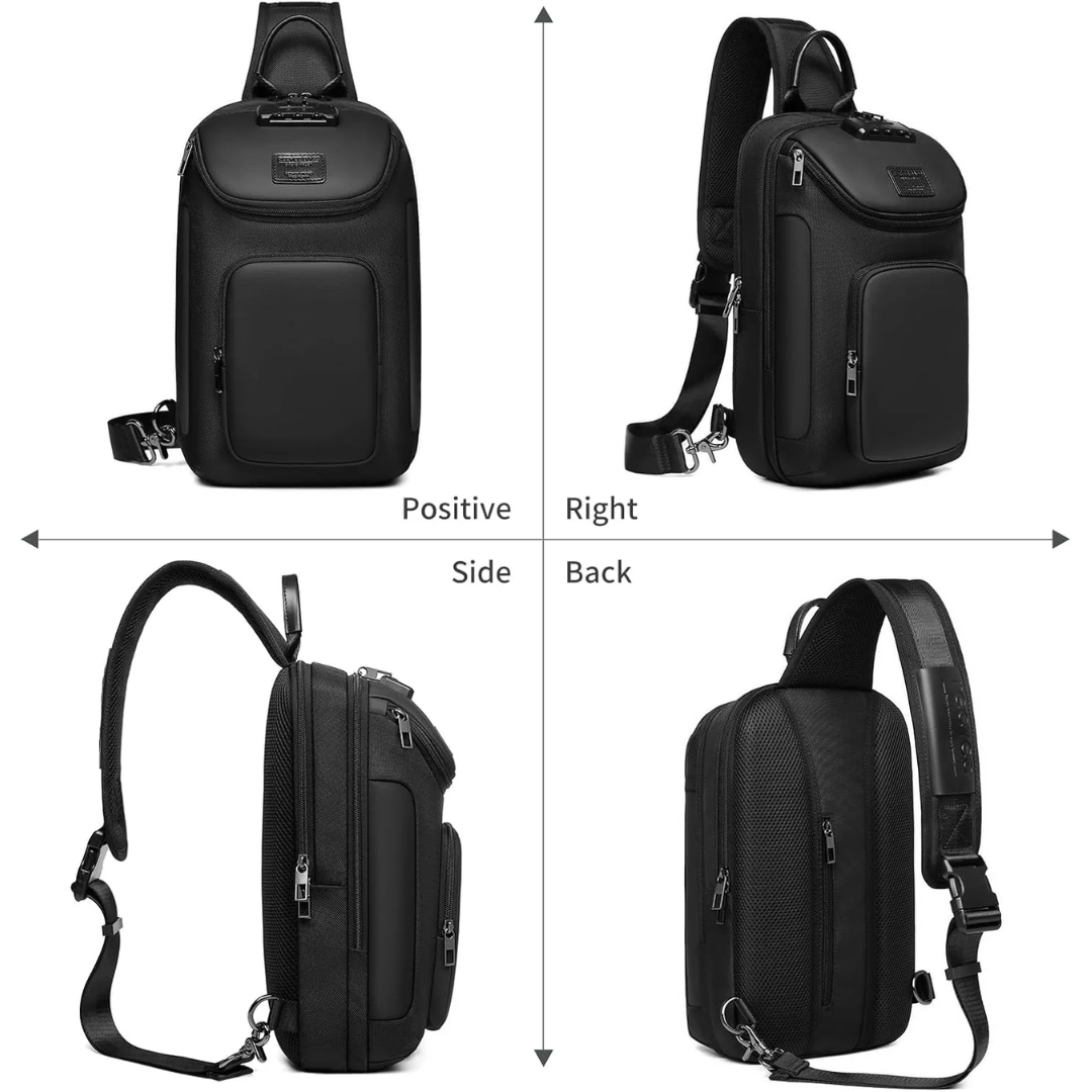 Sling Backpack Sling Bag Crossbody Backpack Shoulder Casual Daypack Rucksack for Men (Gray)